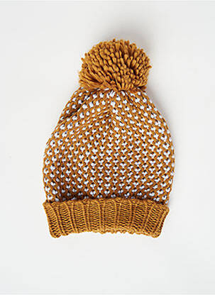 Bonnet marron PIECES femme