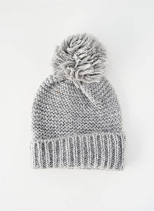Bonnet gris PIECES pour femme