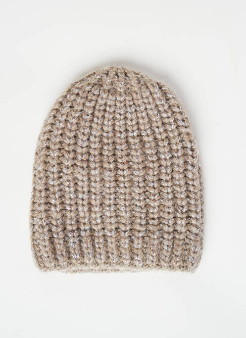 Bonnet beige EDC pour femme