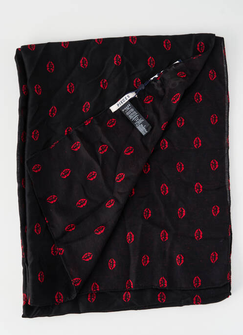 Foulard noir PIECES pour femme