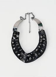Collier noir AB STUDIO femme