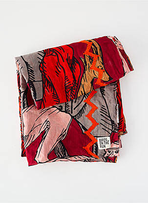 Foulard orange BIRDS ON THE RUN femme