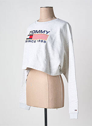 Sweat-shirt col rond gris TOMMY HILFIGER femme