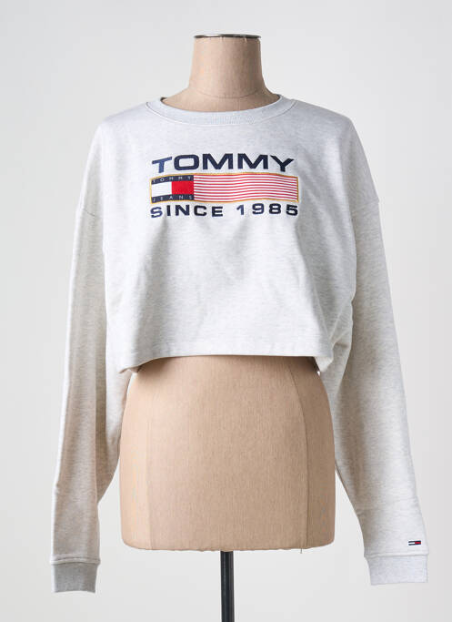Sweat-shirt gris TOMMY HILFIGER pour femme