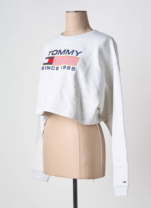 Sweat-shirt gris TOMMY HILFIGER pour femme