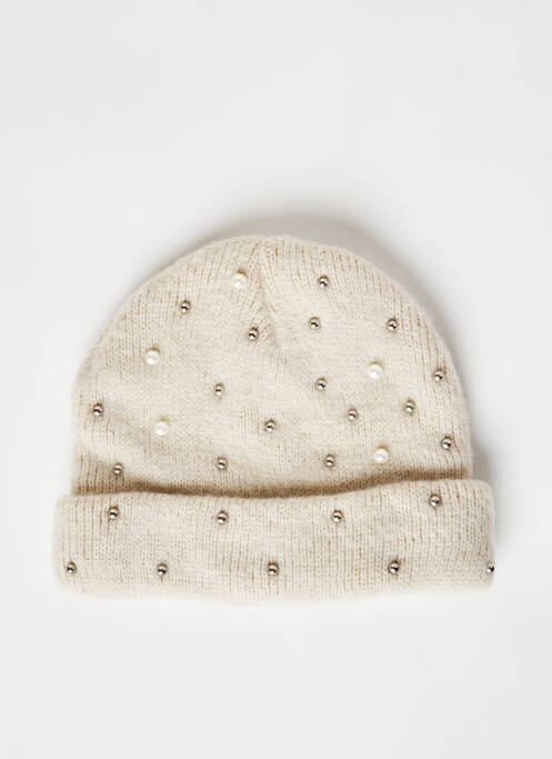 Bonnet beige ONLY pour femme