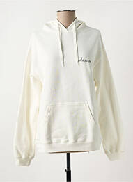 Sweat-shirt à capuche col rond blanc MAISON LABICHE femme