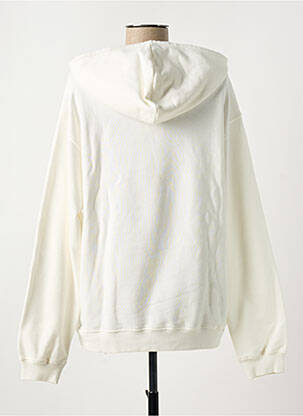 Sweat-shirt à capuche col rond blanc MAISON LABICHE femme