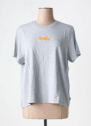 T-shirt col rond gris LEVI'S femme