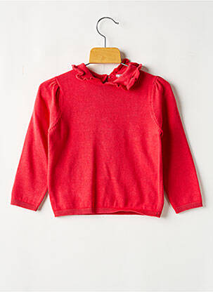 Pull col rond rouge TAPE À L'OEIL fille