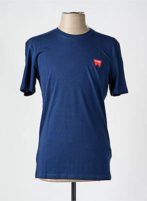 T-shirt col rond bleu WRANGLER homme
