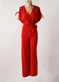 Combi-pantalon col v rouge VILA femme