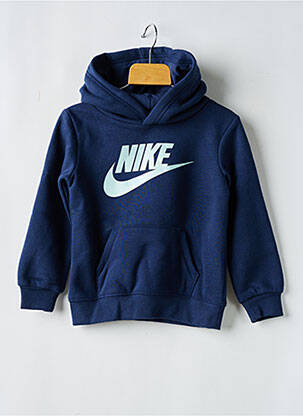 Sweat-shirt à capuche col rond bleu NIKE garçon