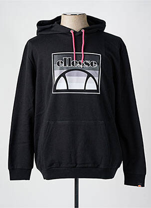 Sweat-shirt à capuche col rond noir ELLESSE homme