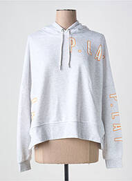 Sweat-shirt à capuche col rond blanc ONLY PLAY femme