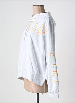 Sweat-shirt à capuche col rond blanc ONLY PLAY femme