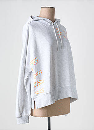 Sweat-shirt à capuche col rond blanc ONLY PLAY femme
