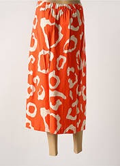 Jupe mi-longue orange OBJECT pour femme seconde vue