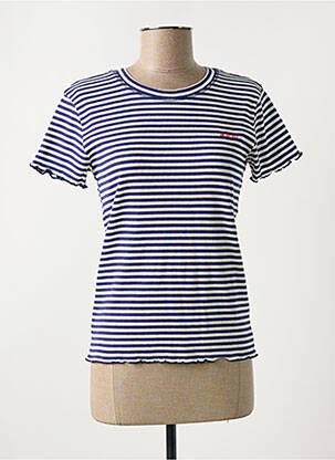 T-shirt col rond bleu MAISON LABICHE femme