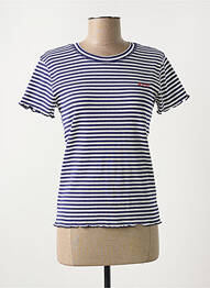 T-shirt col rond bleu MAISON LABICHE femme