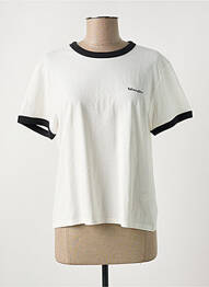 T-shirt col rond blanc WRANGLER femme