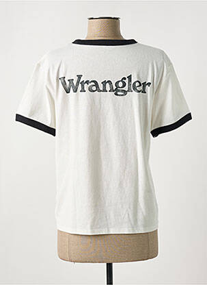 T-shirt col rond blanc WRANGLER femme