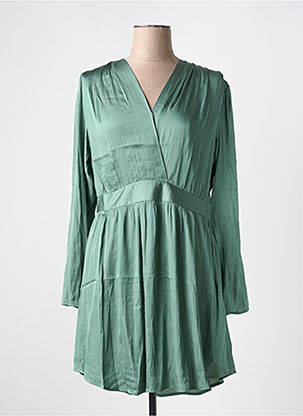 Robe courte col v vert SEE U SOON femme
