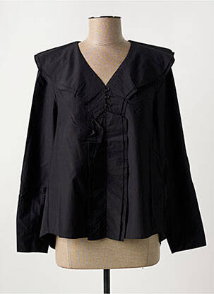 Blouse col v noir THE KORNER femme