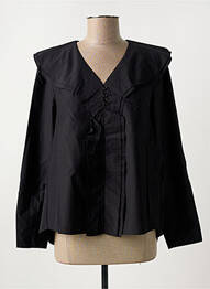 Blouse col v noir THE KORNER femme