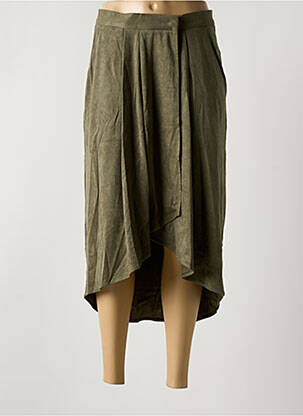 Jupe mi-longue vert SEE U SOON femme