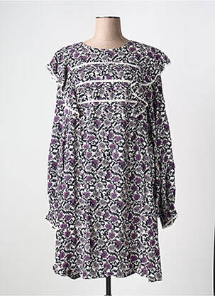 Robe courte col rond violet ATELIER REVE femme