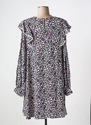 Robe courte col rond violet ATELIER REVE femme