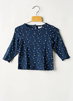 T-shirt col rond bleu TAPE À L'OEIL fille