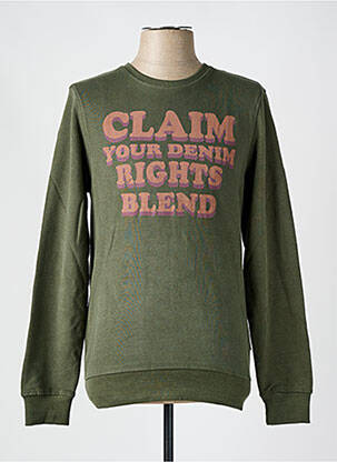 Sweat-shirt col rond vert BLEND homme