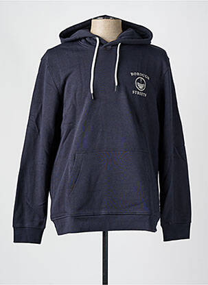 Sweat-shirt à capuche col rond bleu ONLY & SONS homme