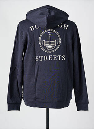 Sweat-shirt à capuche col rond bleu ONLY & SONS homme