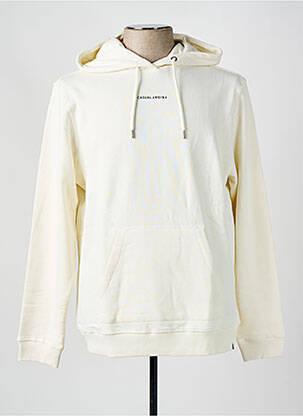 Sweat-shirt à capuche col rond blanc CASUAL FRIDAY homme