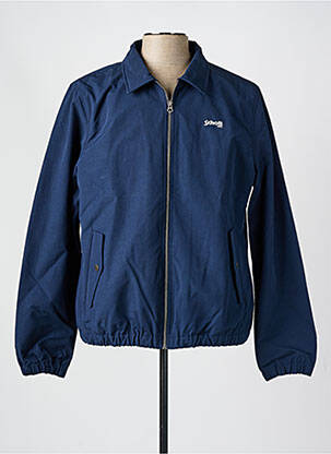 Blouson col col montant bleu SCHOTT homme