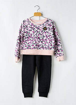 Ensemble de sport col rond noir CONVERSE fille