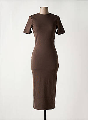 Robe longue marron NA-KD pour femme