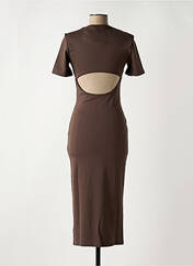 Robe longue marron NA-KD pour femme seconde vue