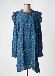 Robe courte col rond bleu ATELIER REVE femme
