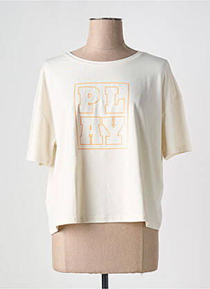 T-shirt col rond blanc ONLY PLAY femme