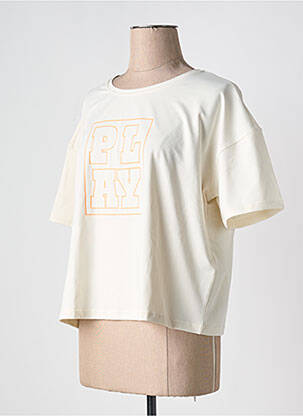 T-shirt col rond blanc ONLY PLAY femme