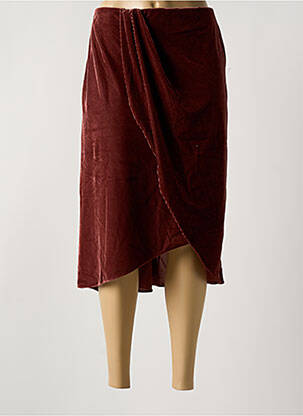 Jupe mi-longue rouge SEE U SOON femme