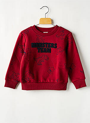 Sweat-shirt col rond rouge TAPE À L'OEIL garçon