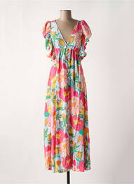 Robe longue col v bleu Y.A.S femme