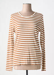 T-shirt col rond marron SELECTED femme