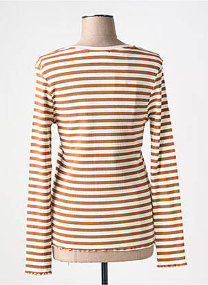 T-shirt col rond marron SELECTED femme