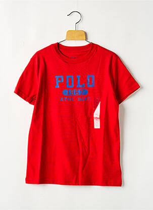 T-shirt col rond rouge RALPH LAUREN garçon